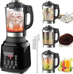Countertop Food Blender with Hot Soup Maker, 9 One-Touch Programs, 12H Preset, Self-Cleaning, 60oz, 1200W