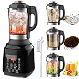 Countertop Food Blender,Hot Soup Maker,High-Speed Kitchen Food Processor with 9 One Touch Programs,12H Preset,Self-Cleaning,Crushing,Mixing,Juices,Pureeing,Grinding,Chopping,Auto-shutoff, 60OZ, 1200W