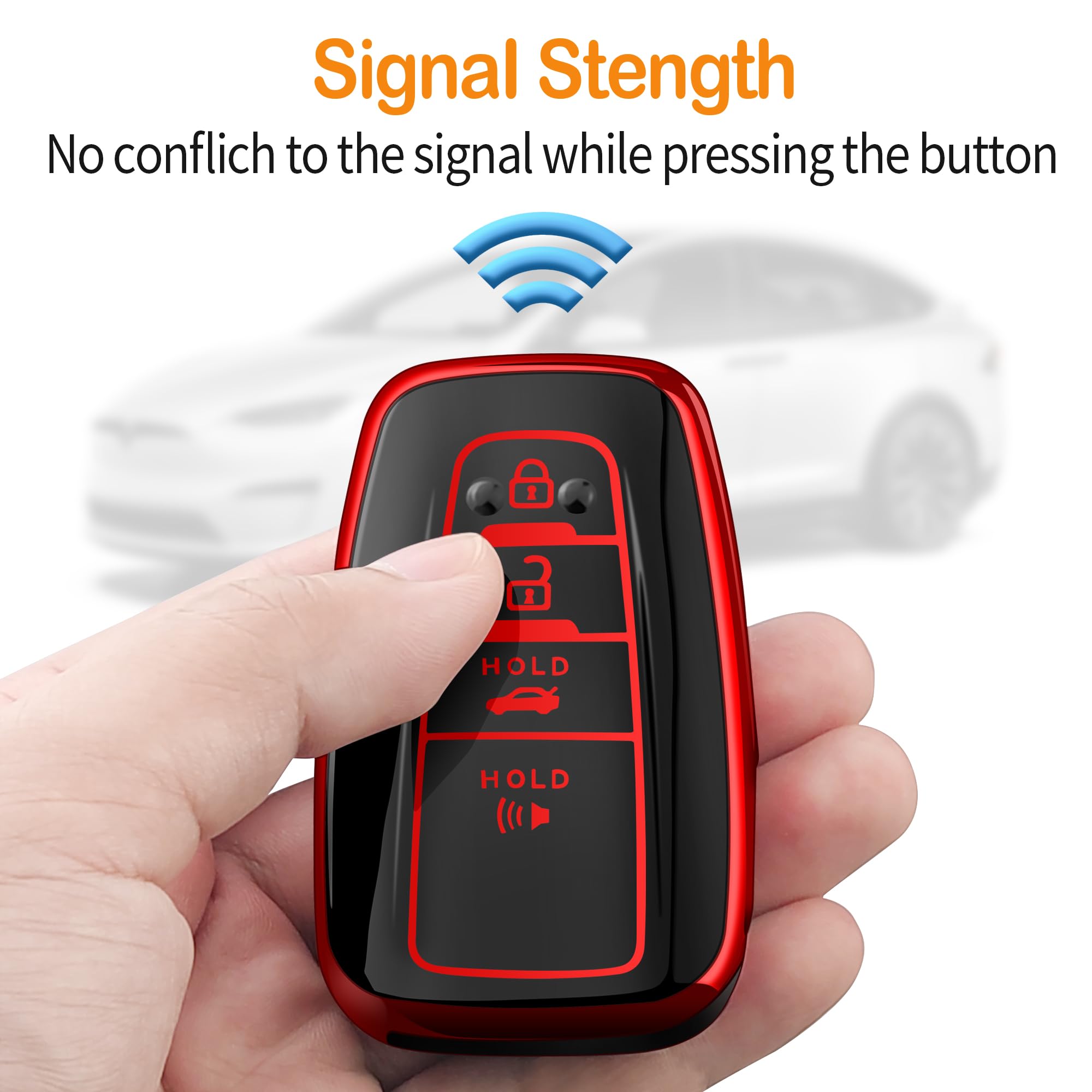 Amazon.com: Sindeda Compatible With Toyota Key fob Cover with