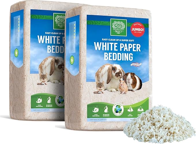 Small Pet Select White Paper Bedding 356L, Litter for Rabbit, Guinea Pig, Hamster, Bunny and Other Small Animals, Made in USA, 356L