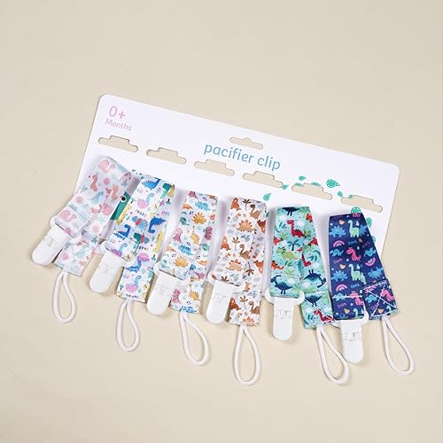 Miniatura 4 de Pinzas para chupete para bebé, correa Paci, clips para bebés, niños y niñas, artículos esenciales para recién nacidos, paquete de 6 unidades
