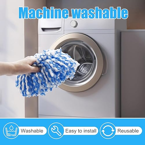 Miniatura 8 de Repuesto de fregona para Ocedar, mopa para O Cedar, mopa de repuesto para mopa O Cedar Spin Mop Contiene 4 secciones de mango de fregona, 2