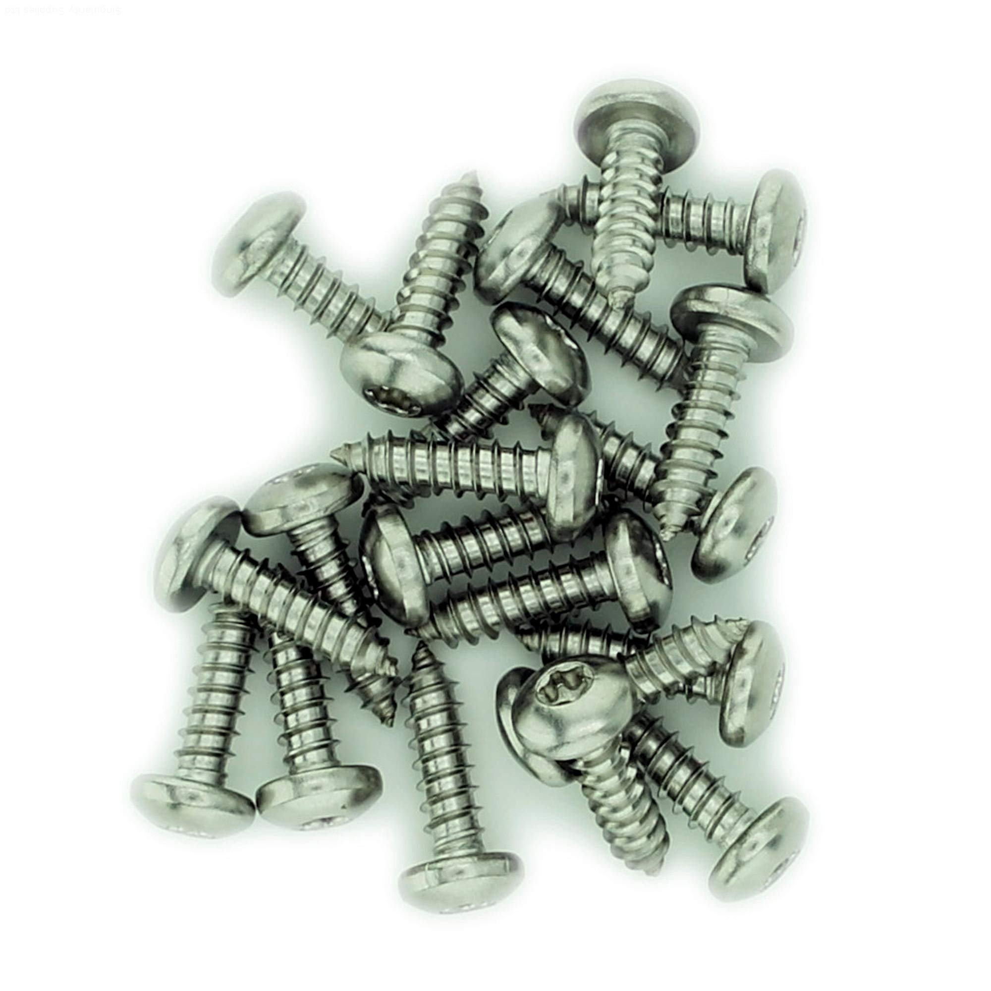 Singularity Supplies No.7 X 0.25 (3.9Mm X 6.5Mm) Tx Pan Self-Tapping Screw - Stainless Steel (A2) (Pack Of 20)