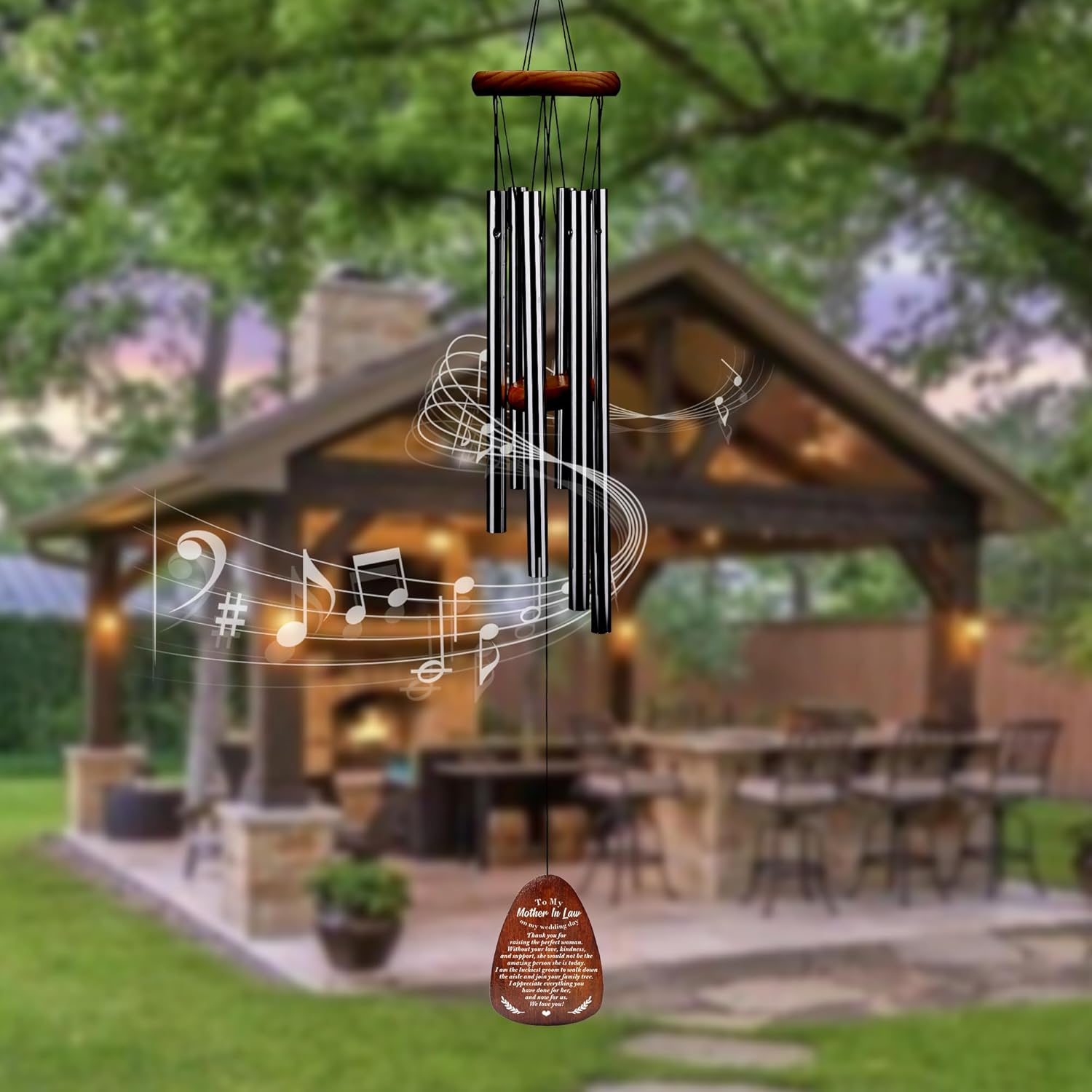 Mother in Law Wedding Gifts from Groom, Mother of The Bride Wind Chime Wedding Keepsake from Groom, Thank You Gifts for Mom - Image 2