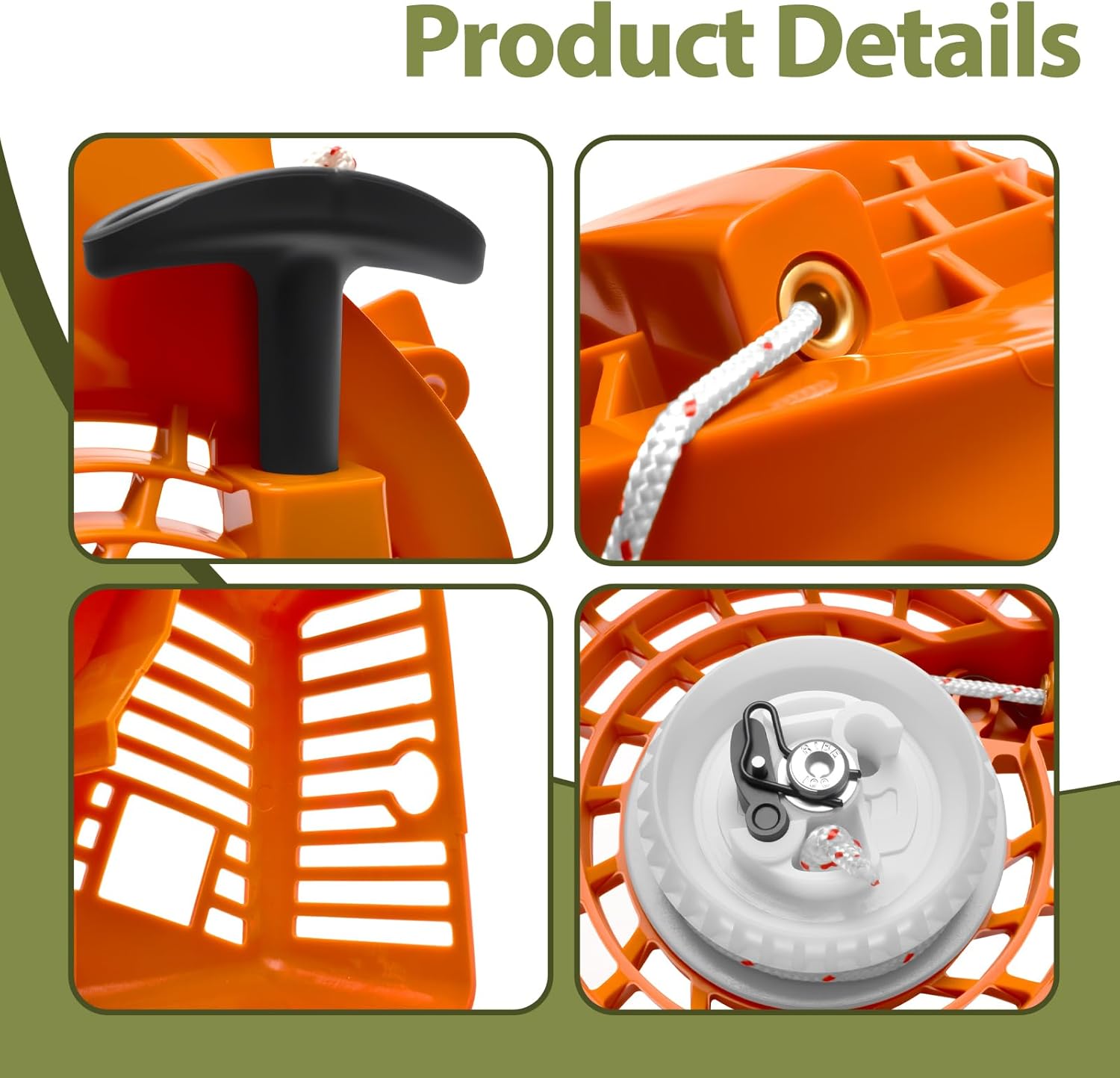 Red Recoil Pull Start Assembly Compatible with Stihl BG50 Leaf Blower Replace 4229 080 2107