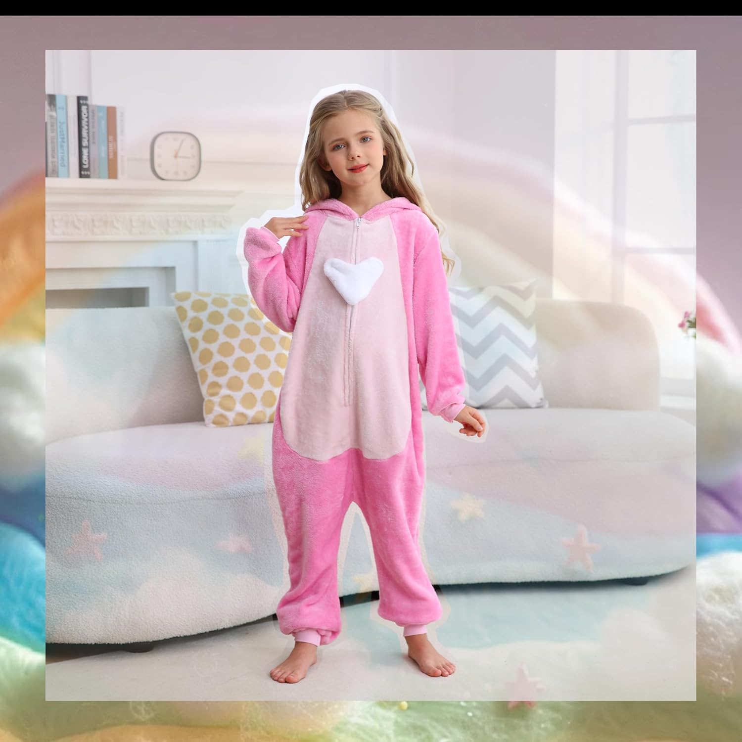 Unisex Children Animal Onesie Pajamas, Kids Flannel Halloween Costume Christmas Pajamas For Girls and Boys 4-13Y - Image 4