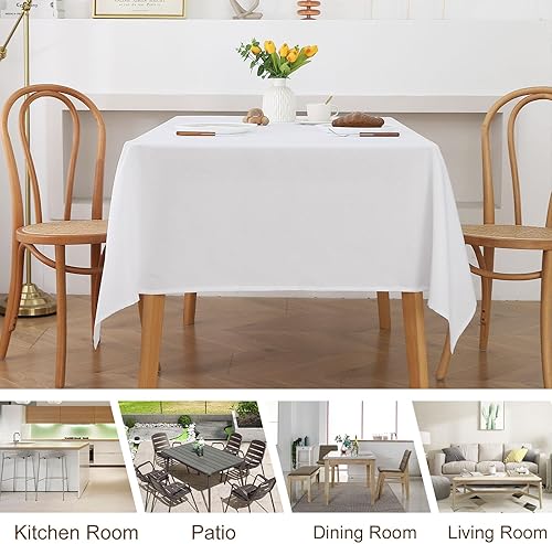 Miniatura 9 de UFRIDAY Mantel redondo blanco de 60 pulgadas
