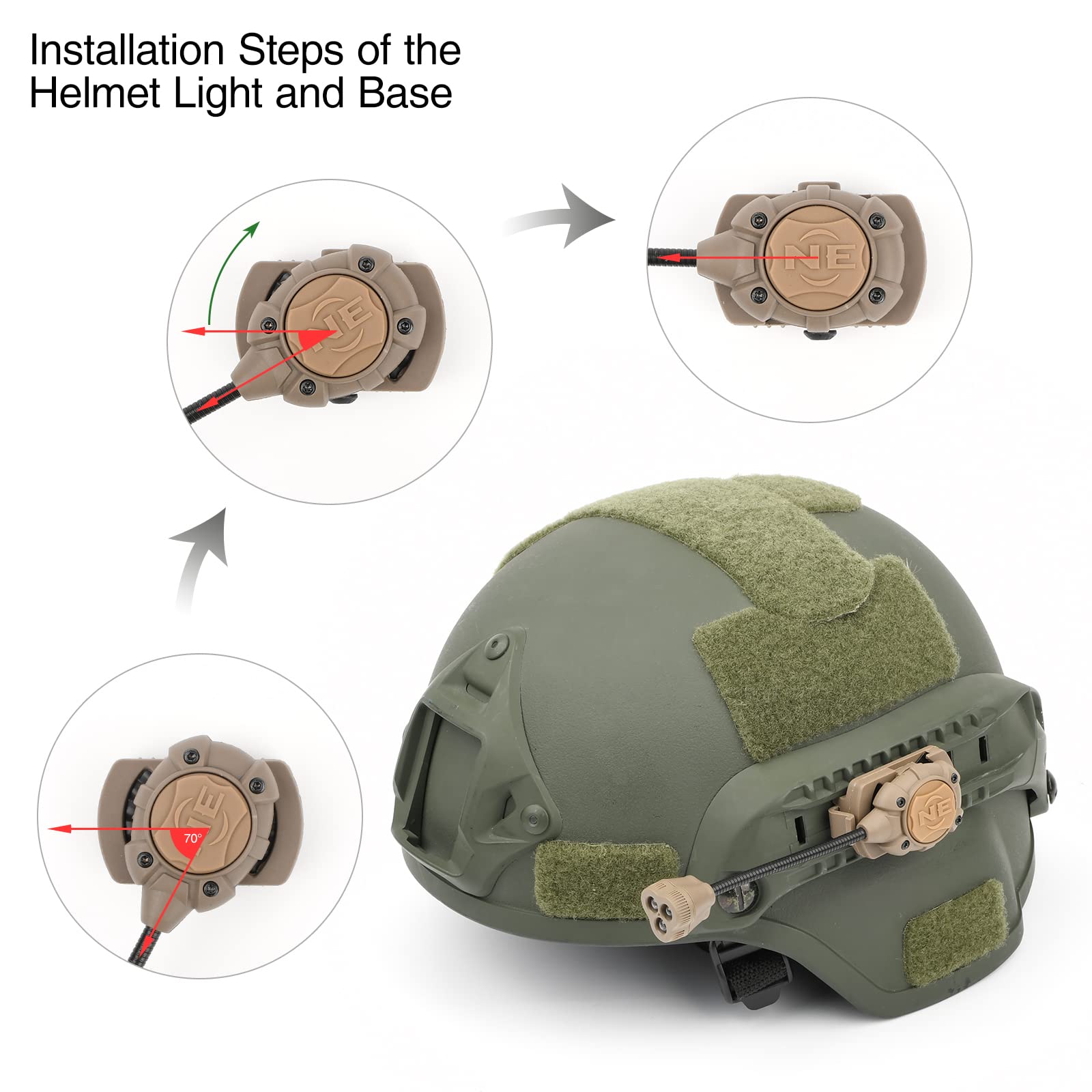 Amazon.co.jp: rdzzwxw タクティカルヘルメットライト ホワイト