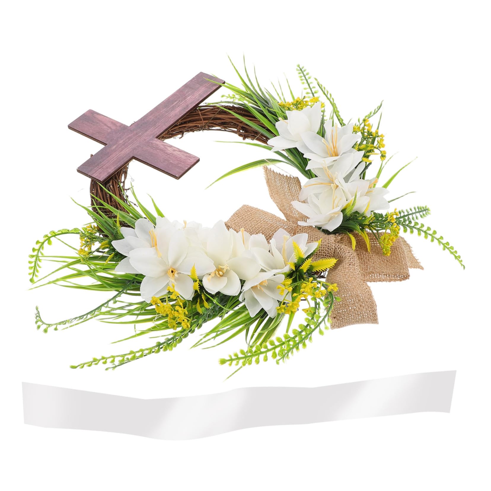 Couronne de Pâques et de printemps fleurie pour embellir la table et l'entrée