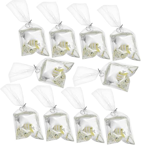 Miniatura 5 de ibasenice 20 Pcs Fish Bag Accessories Fish in Bag Necklace Feng Shui Ornament DIY Crafts Pendant Fish in Water Bag