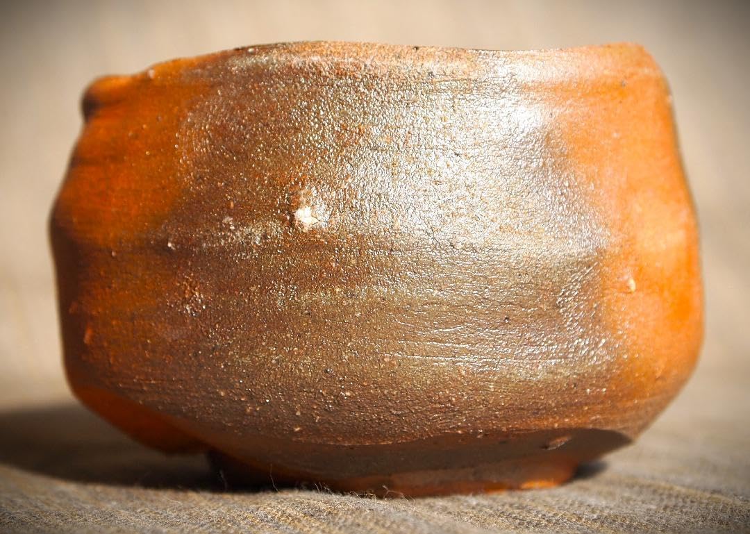 作家 中村和樹 師：中村真 中村六郎 備前 窯変 ぐいのみC 共箱 布