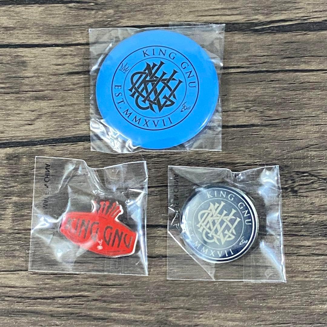 ツアー記念KingGnu バッジ 3枚 FC限定 King Gnu】ファンクラブ限定 紙