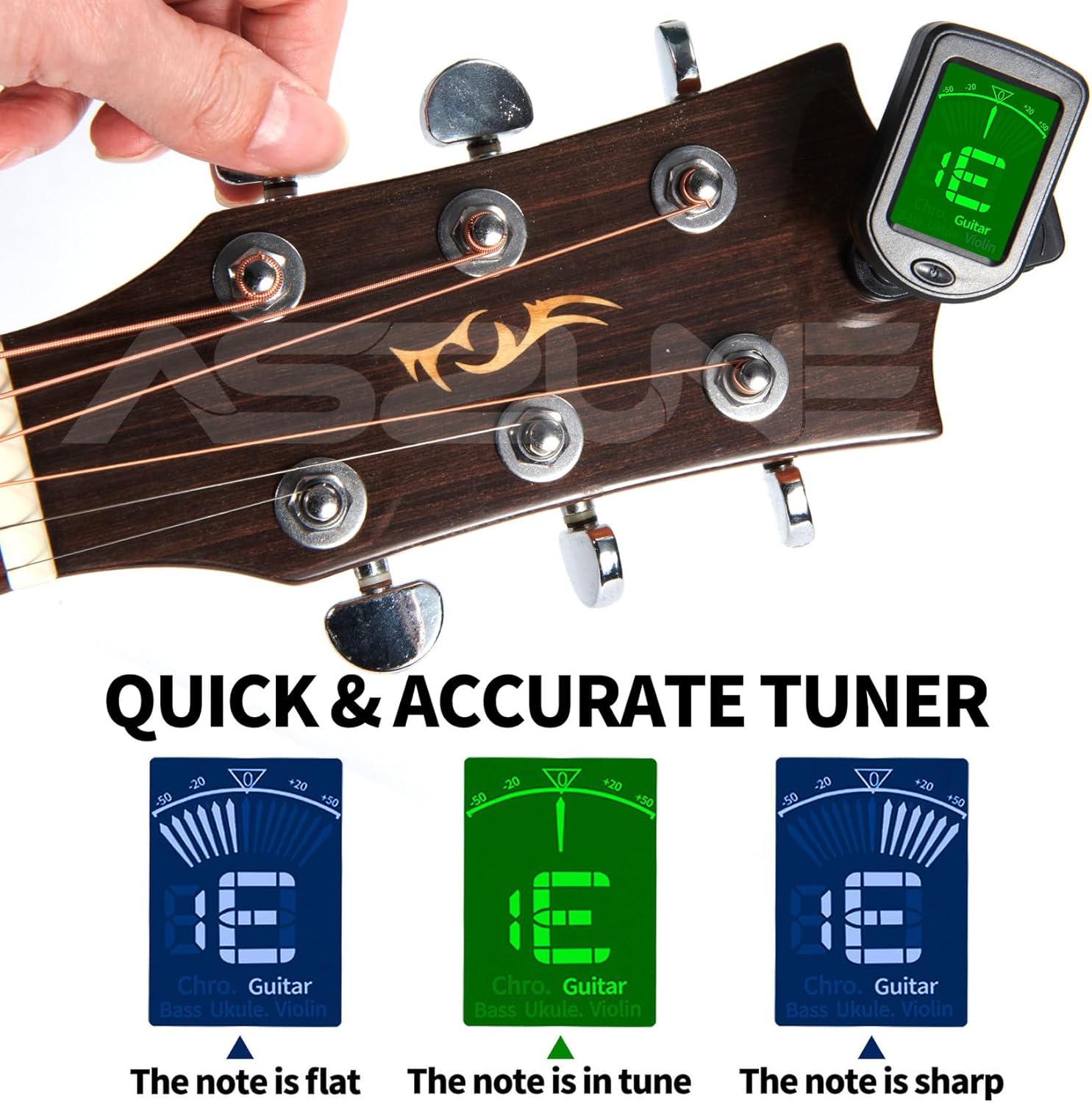 Guitar Accessories Kit:Strap,Capo,Picks,GuitaTuner,guitar string winders,Premium Guitar Gifts for Men, Beginners