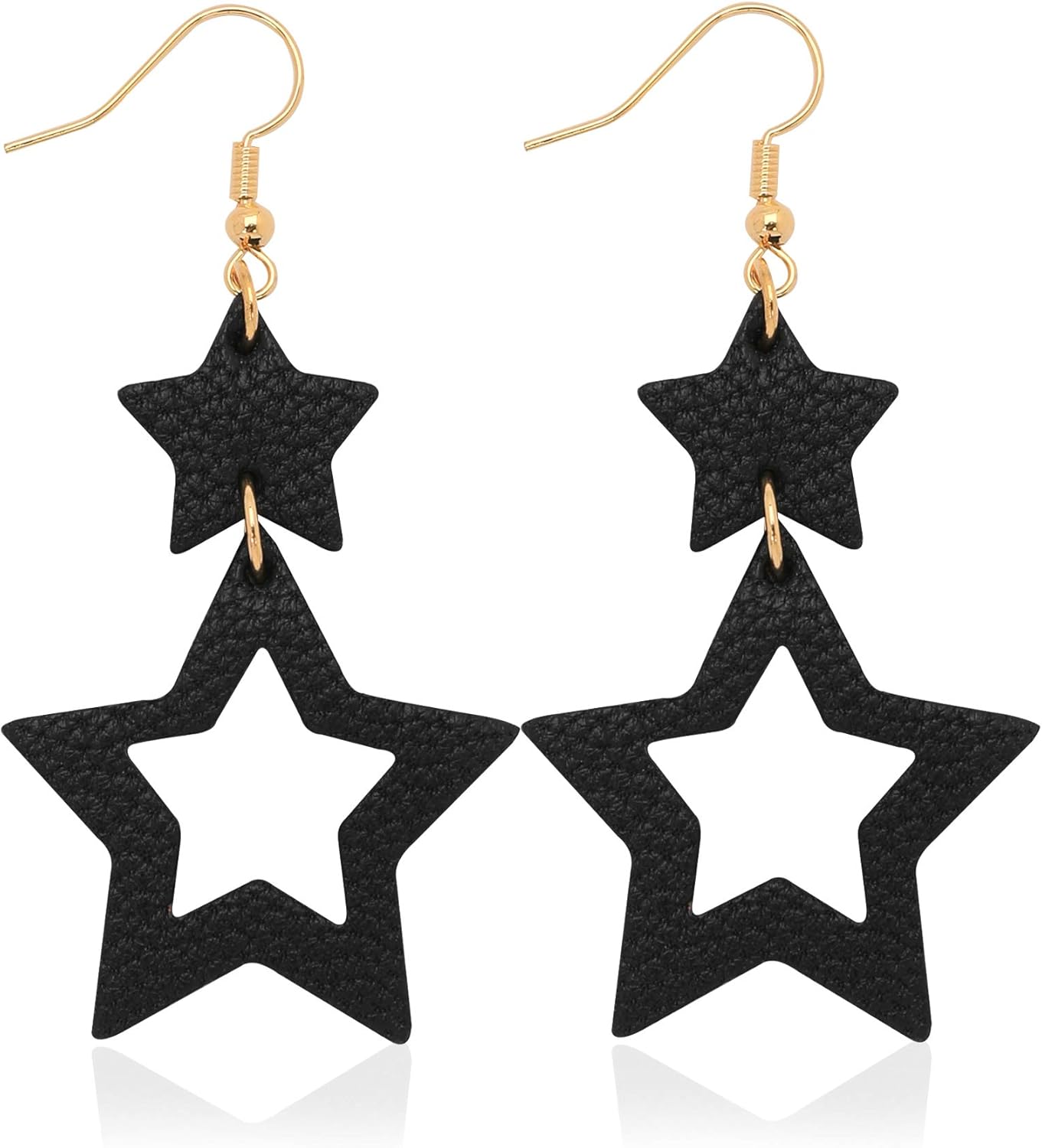 Jagucho Leather Earrings Dangle for Women, Lightweight Hoop Earrings Drop for Teen Girls, Gifts for Women