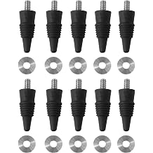 Savannah Silicone Bottle Stopper with 3/8" x 16 tpi Threaded Post For Attaching Hand Made or Lathe Turned Handles ... Black, 10