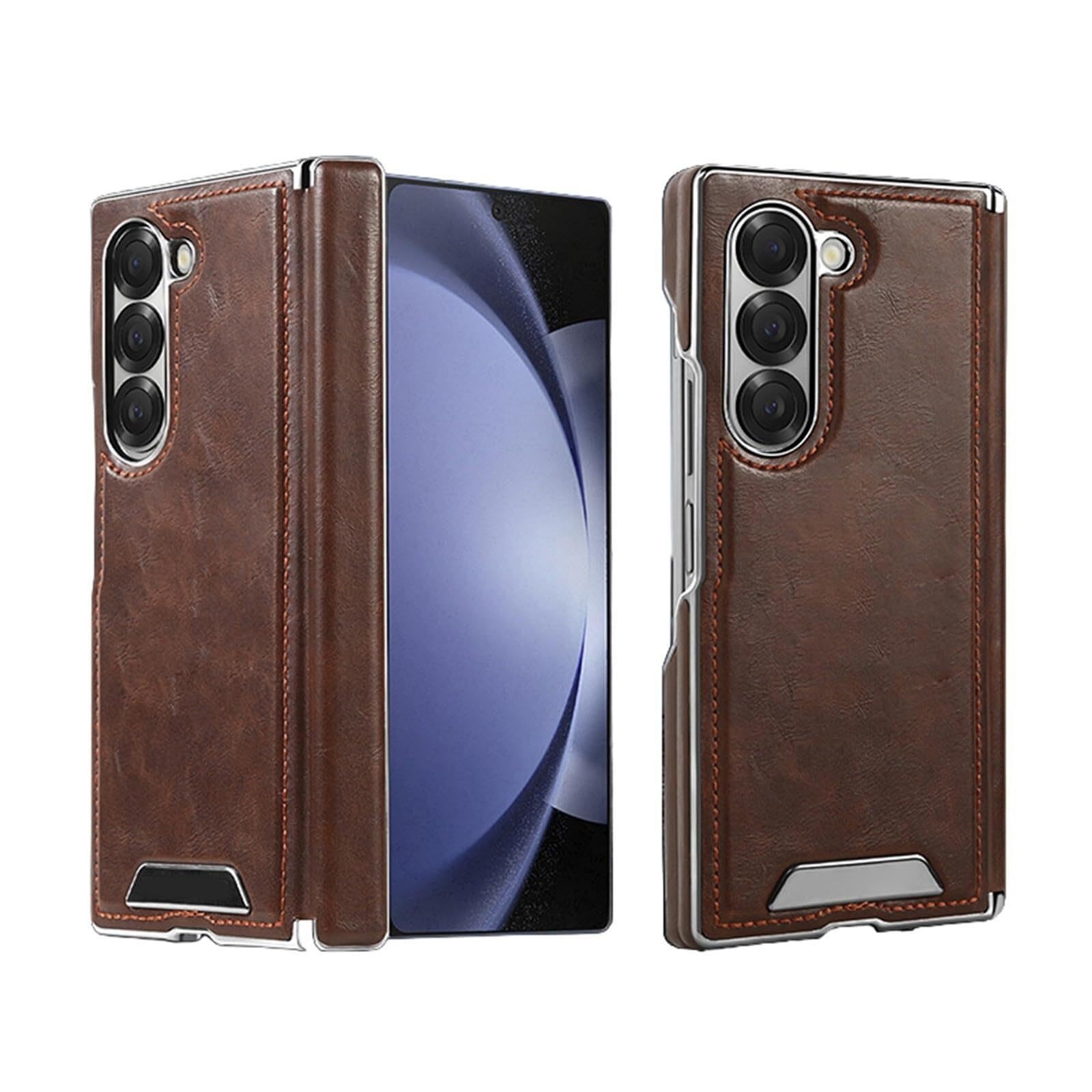 Etui do Samsung Galaxy Z Fold 7, skórzane etui do ładowania bezprzewodowego