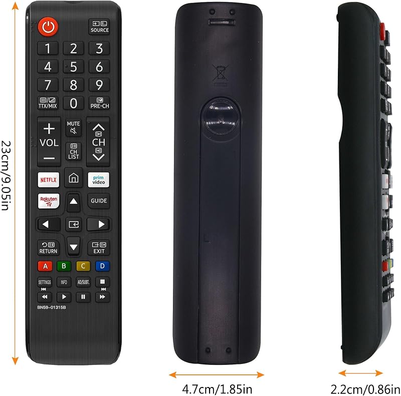 FOXRMT BN59-01315B Univerzális Távirányító Samsung Smart TV-hez - 4K/QLED/UHD Kompatibilis, Programozás Nélküli Csere, Netflix Gyorsgombbal