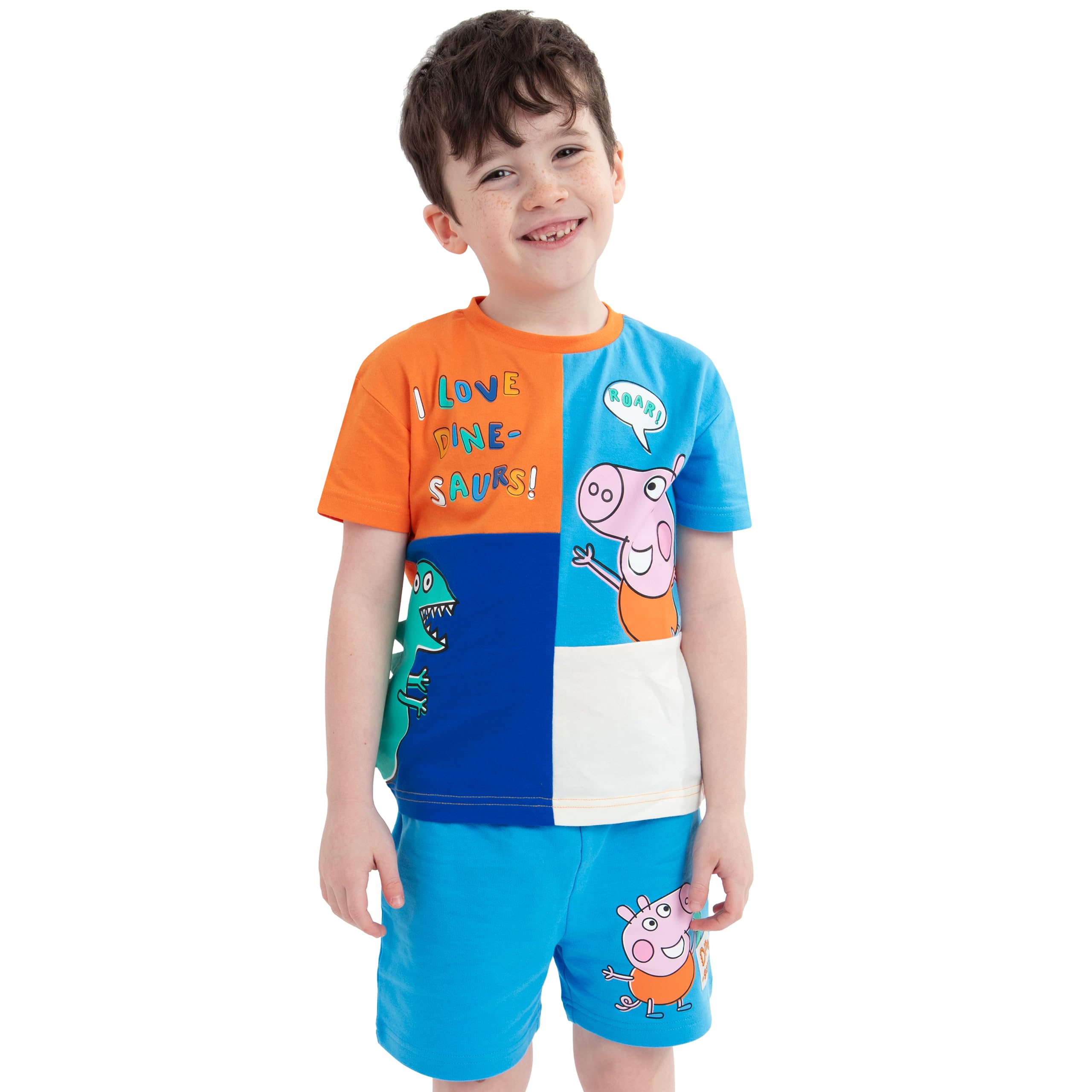 Peppa Pig Maglietta Ragazzo E Pantaloncini | Set T-Shirt Bambino E Pantaloncini Estivo | Maglia Pantaloncini Bambino George