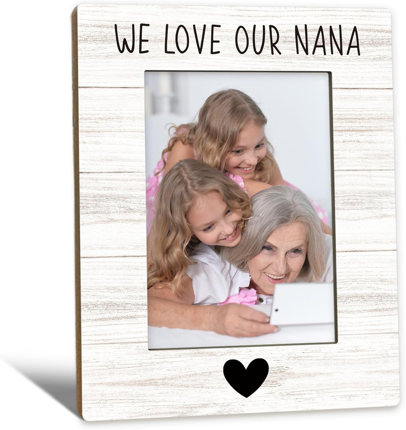 Nana Gifts Picture Frame 5x7, Nanas Photo Frame, Christmas Mothers Day Birthday Gifts for Nanas Grandma from Grandkids, We Love Our Nana Wooden Picture Photo Frames for Desk Home Room Decor