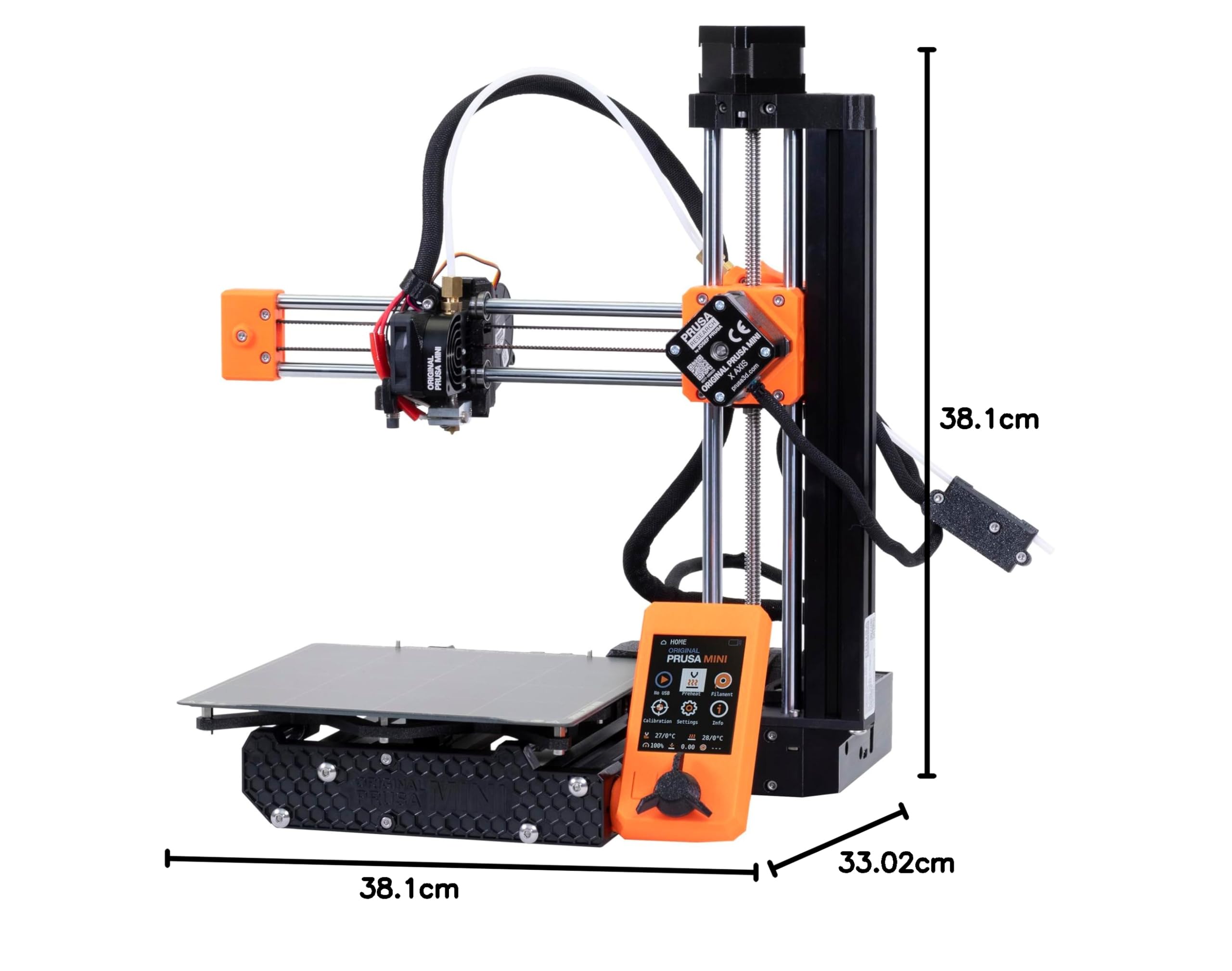 Original Prusa MINI+ Bausatz | 3D-Drucker mit 18×18×18 cm Druckraum | glattem PEI-Druckblech und Filamentprobe – einfach und mit Spaß zusammenzubauen