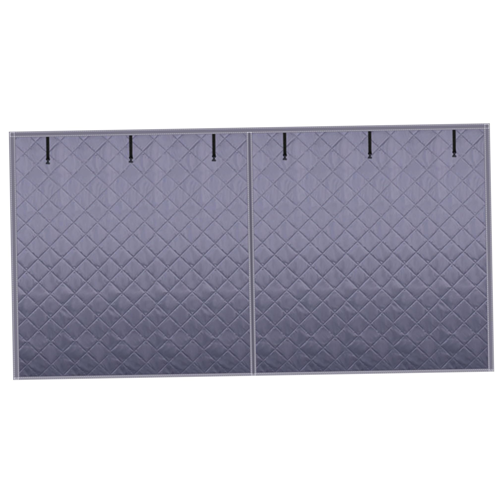 Rideau d'écran porte garage en coton isolé haut de gamme écran gris isolant 8x7 ft
