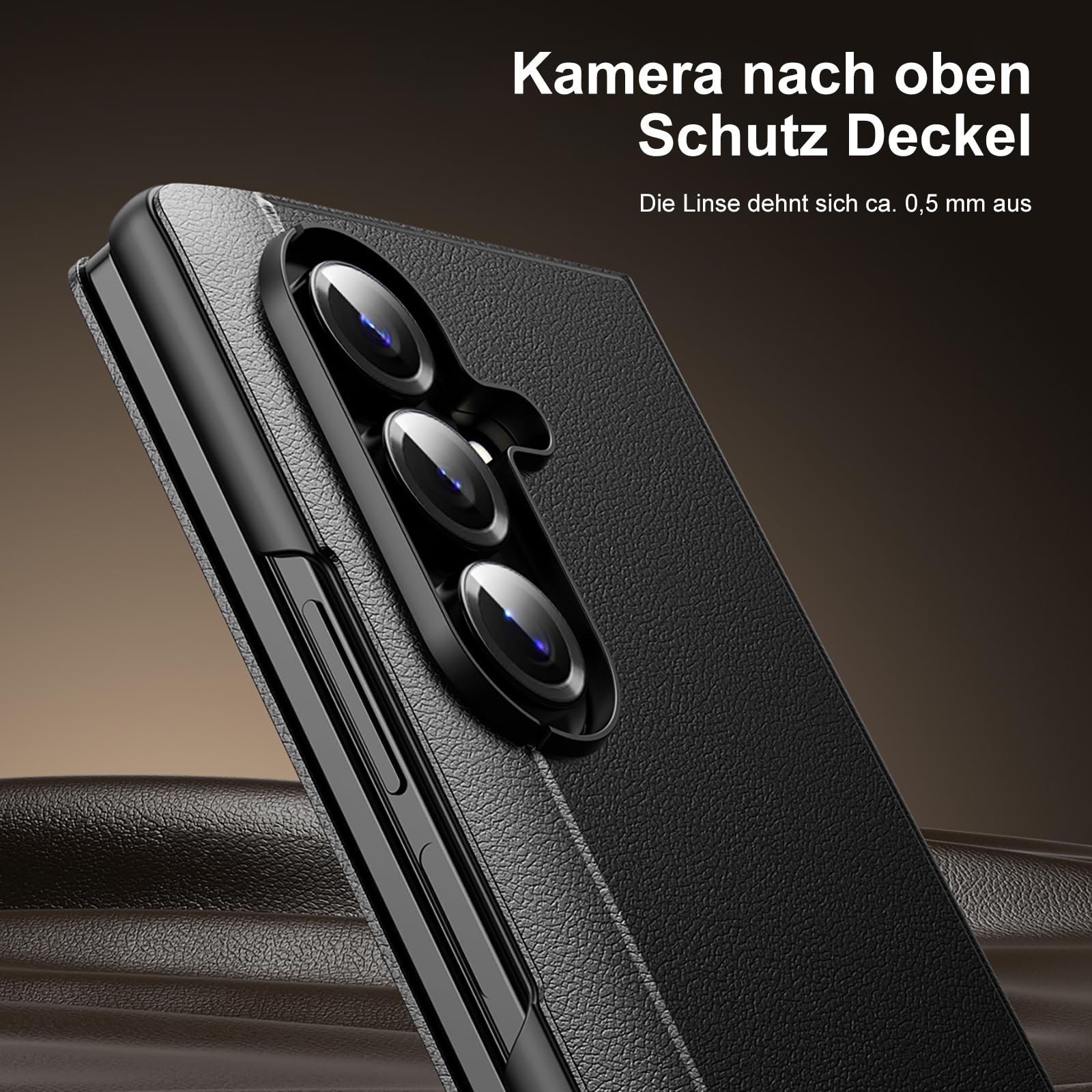 Funda para Samsung Galaxy Z Fold 8 Ultra, funda con ventana, funda con tapa de piel sintética y PC, antigolpes, antihuellas dactilares, funda para Samsung Z Fold 8 Ultra