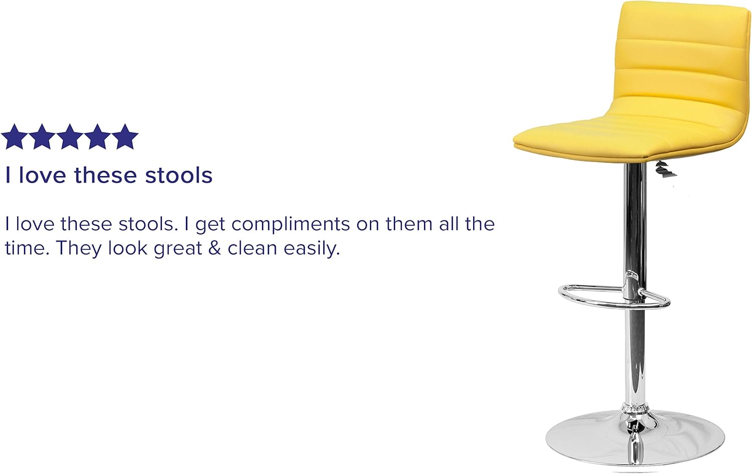 Buy Flash Furniture 2 Pack Modern Yellow Vinyl Adjustable Bar Stool With Back