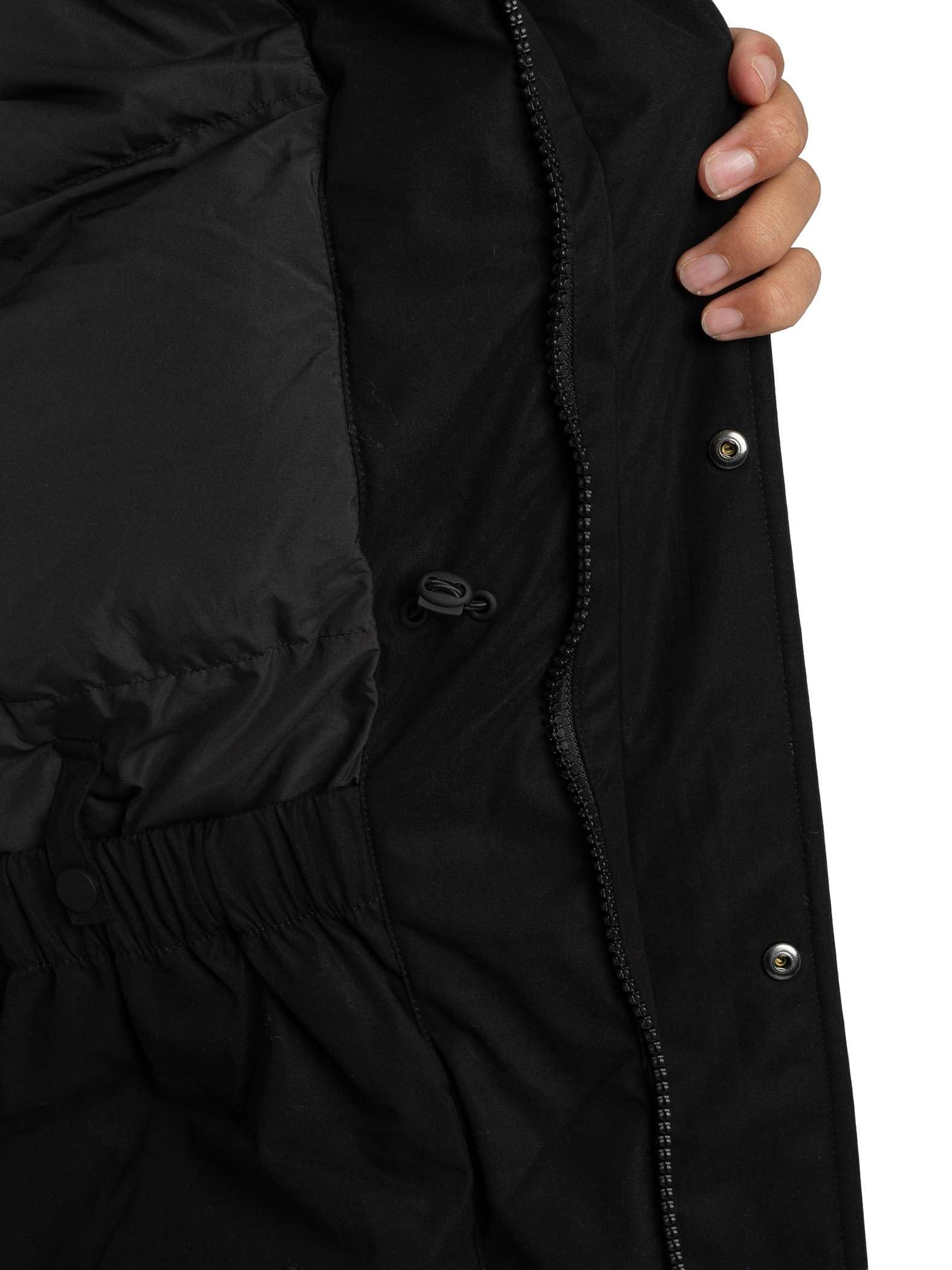 Lyle & Scott Uomo Giacca Parka A Membrana, Jet Black, XXL