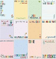 Vista 1 de 12 Piezas de Blocs de Notas Adhesivas Empoderadoras de 3" x 4" Notas Adhesivas Motivacionales para Educadores Blocs de Notas Autoadhesivas