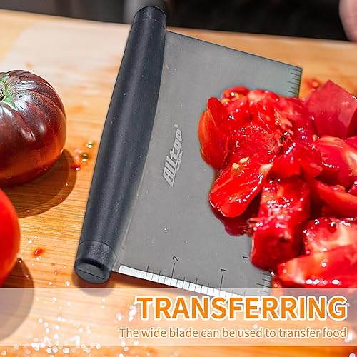 Miniatura 5 de ALLTOP Raspador y picador de banco, esenciales para hornear, cuchillo de hoja de acero inoxidable, herramienta de cocina ideal para hornear en el