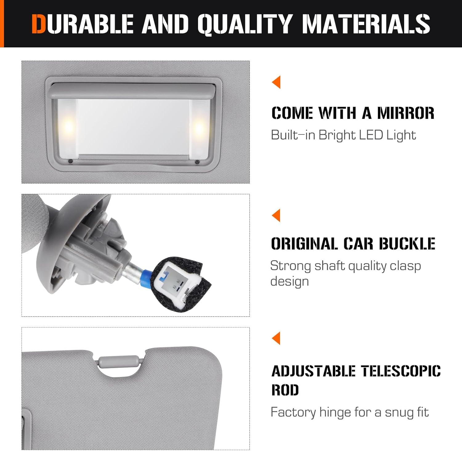 Sun Visor for Honda CRV 2017-2022, Left Driver Side Grey SunVisor Replacement 83280TLAA12ZB