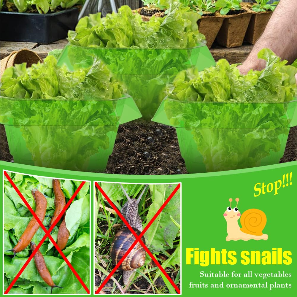 AOOWU Protection Anti-Escargots, 24Pcs Protections Anti-Limaces, Colliers Anti-Limaces Et Escargots, Pièges Protection Anti-Escargots, pour Vos Plantes à Salade Et Chou, sans Produits Chimiques