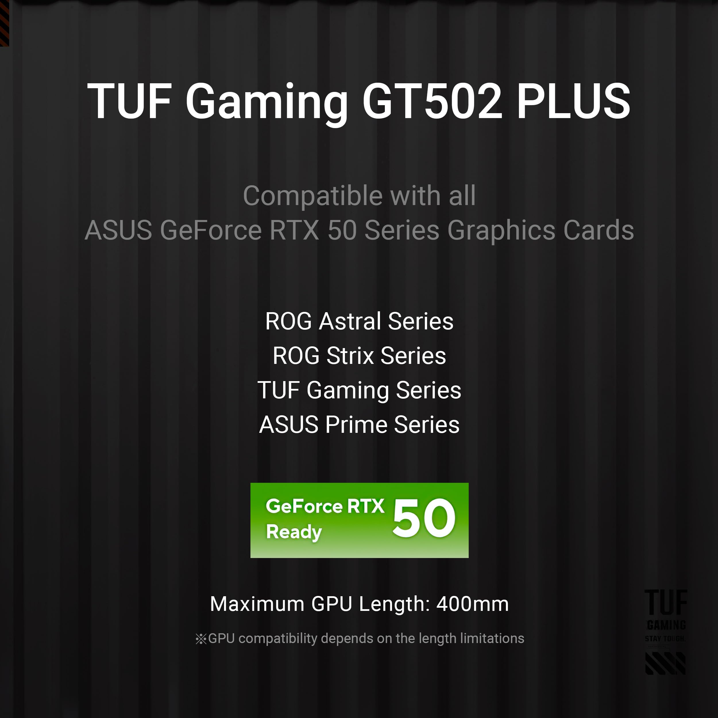 ASUS TUF Gaming GT502 Plus (czarny) - Obudowa ATX Gaming PC (niezależna podwójna komora na procesor i GPU, panele boczne bez narzędzi, szybki USB typu C z przodu, 4 wentylatory ARGB)