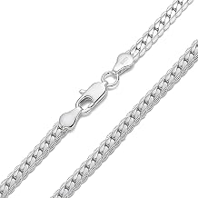 Italian Sterling Silver S925 Retro Chain Necklace for Men, Vintage Style Jewelry Gift