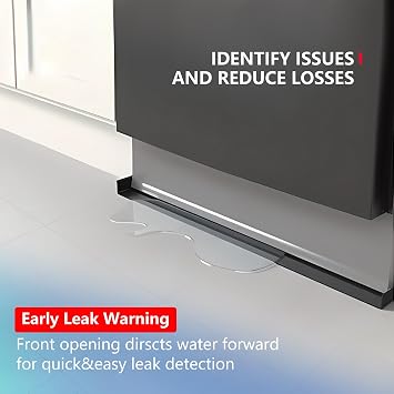 Dishwasher Drain Pan-Protect Floor and Cabinets, Walls, with Front Opening Size 24X20X1/2in, Crafted from Durable Quality Plastic Material. Warp-Resistant & Even Thickness (White)