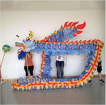 Dragon Dance Costume for 6 Players Adults - 10m Props Chinese New Year Lion Dance Halloween Festival Christmas Party Costume