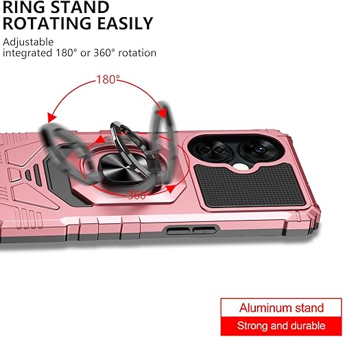 Miniatura 4 de Ailiber OnePlus Nord N30 - Funda protectora resistente a prueba de golpes con soporte de anillo, soporte magnético para automóvil, protector de