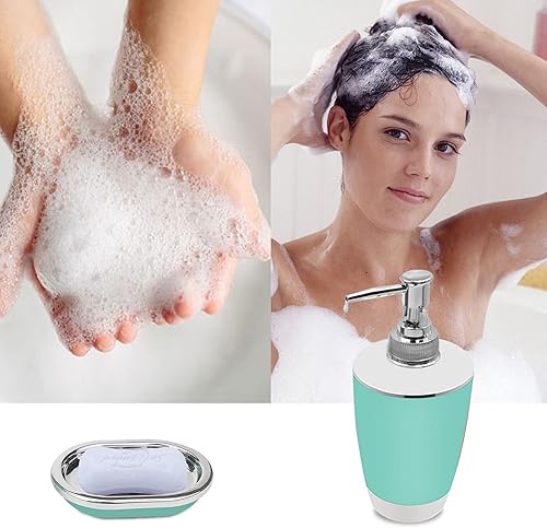 Miniatura 4 de Juego de 6 accesorios de baño de plástico, soporte para cepillo de dientes, taza descargada, botella desinfectante de manos de jabón, basura,