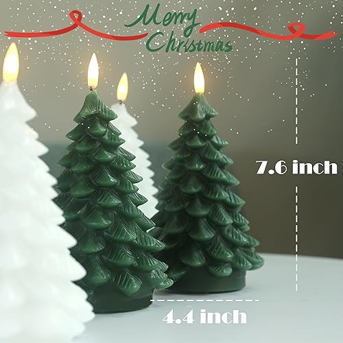 Miniatura 6 de Velas sin llama con temporizador remoto, paquete de 2 velas LED que funcionan con pilas, velas LED de cera real, decoración de Navidad para