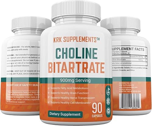 Miniatura 2 de Paquete combinado para 3 botellas totales de bitartrato de colina 900 mg por porción