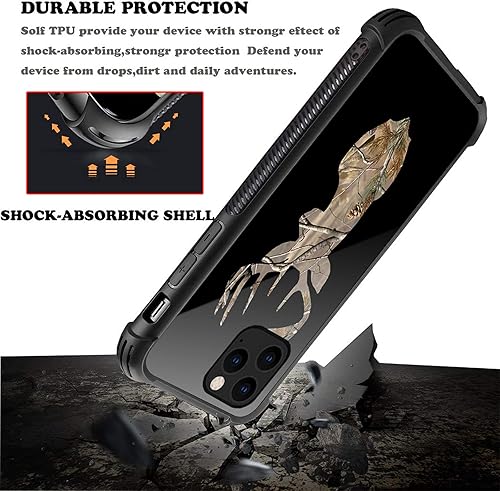 Miniatura 5 de Funda compatible con iPhone 13 Pro Max, diseño de ciervo de camuflaje, diseño de patrón increíble, a prueba de golpes, antiarañazos, carcasa trasera