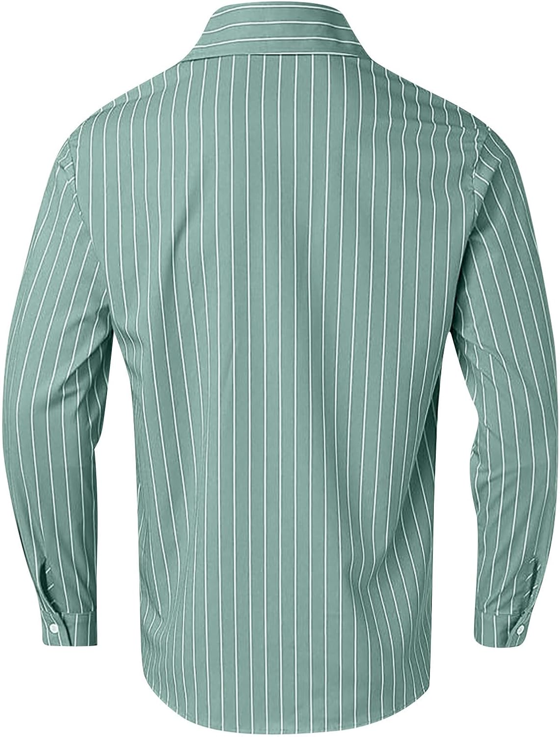 Ymosrh Men's Button Up Striped Shirts Long Sleeve Casual Button Down Regular Fit Untucked Dress Shirts, M-3XL