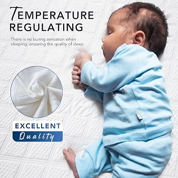 King Size Waterproof Mattress Protector,Bamboo Mattress Pad Cover Fitted Deep Pocket,3D Air Fabric Breathable Bed Mattress Cover Matress Protector King Size Soft & Noiseless White