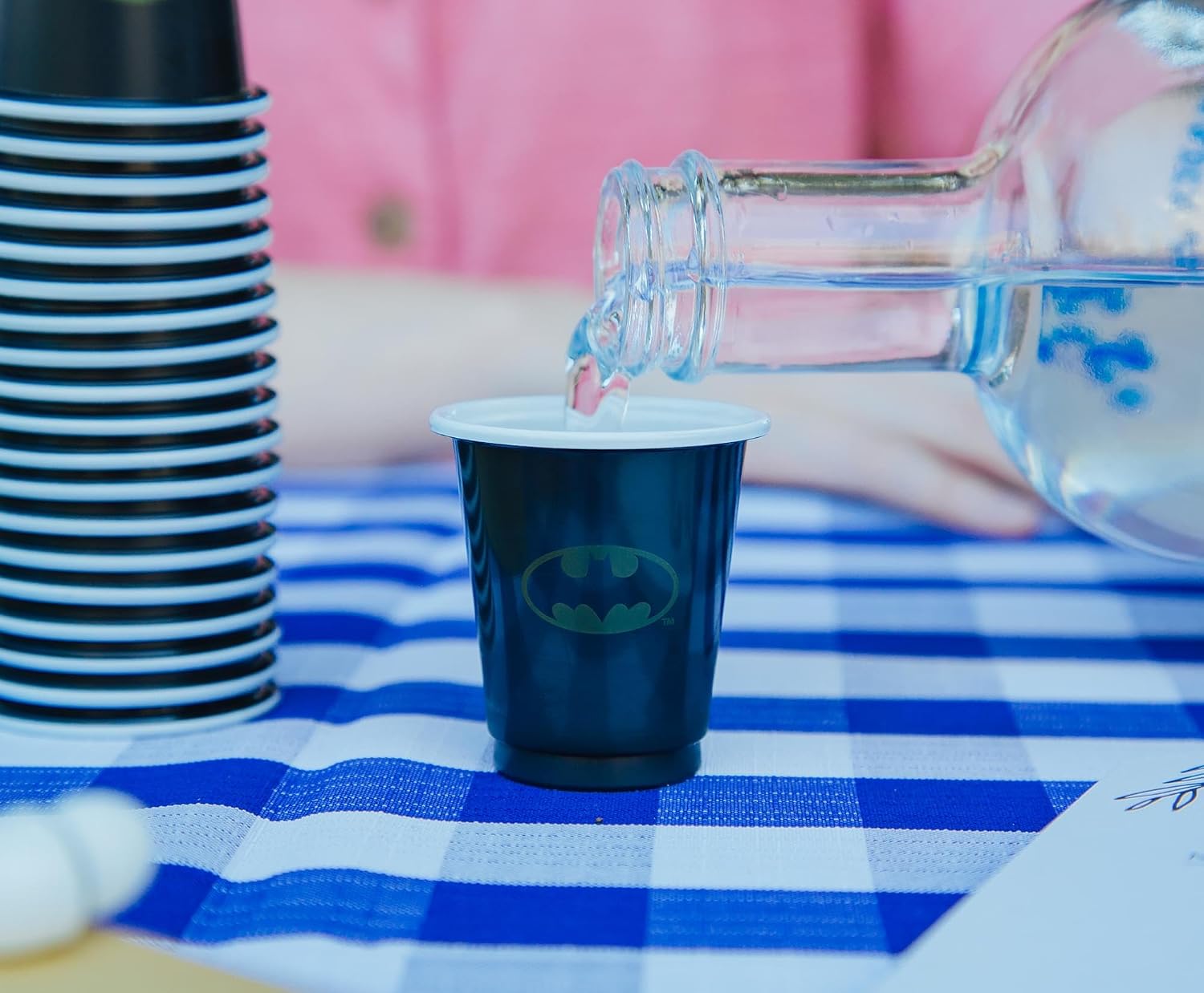 Silver Buffalo DC Comics Batman 20 Pack Disposable Mini Plastic Party Drinking Cups, 2 Ounces