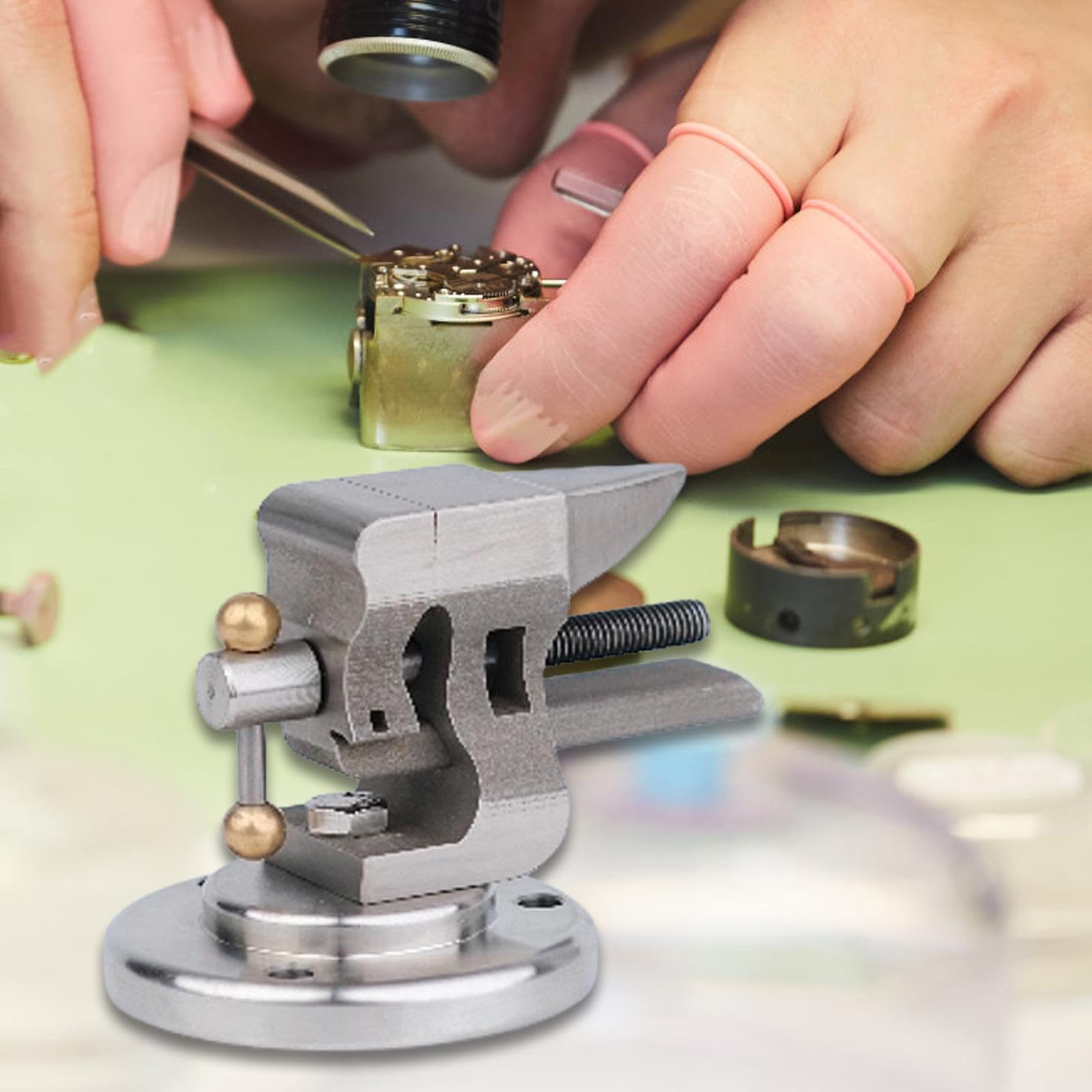 Qianly Mini Morsa Da Banco Leggera con Base per Lavori Fai Da Te, Utensili