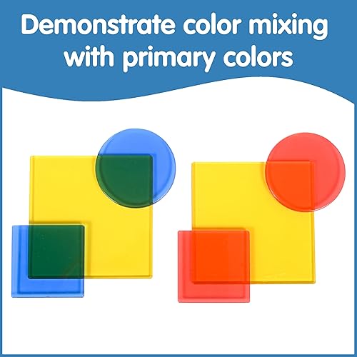 Miniatura 6 de edxeducation Bloques de atributos transparentes, juego de 60 minitarras, formas coloridas de plástico, accesorio de caja de luz, juego sensorial,