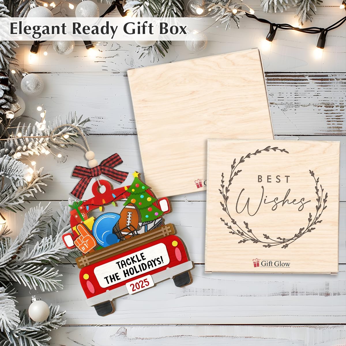 Football Ornament 2026 - Footballs Gift for Players Coach Team, Football Christmas Ornaments for Tree Decor, Unique Sport Gifts for Boys, Gifts for Friends Neighbors, Sport Ornaments for Tree - Image 4