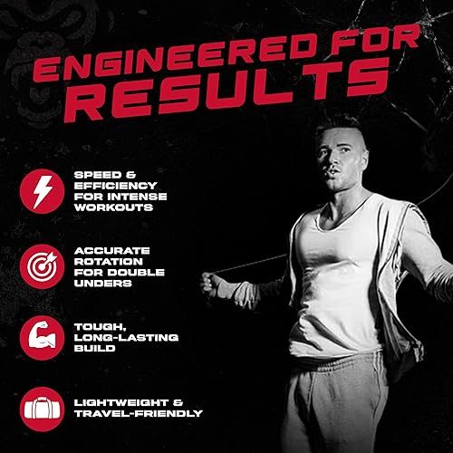 Miniatura 5 de Beast Gear Pro Speed - Cuerda de saltar profesional para mujeres y hombres, cuerda de saltar para ejercicio, boxeo, artes marciales mixtas,