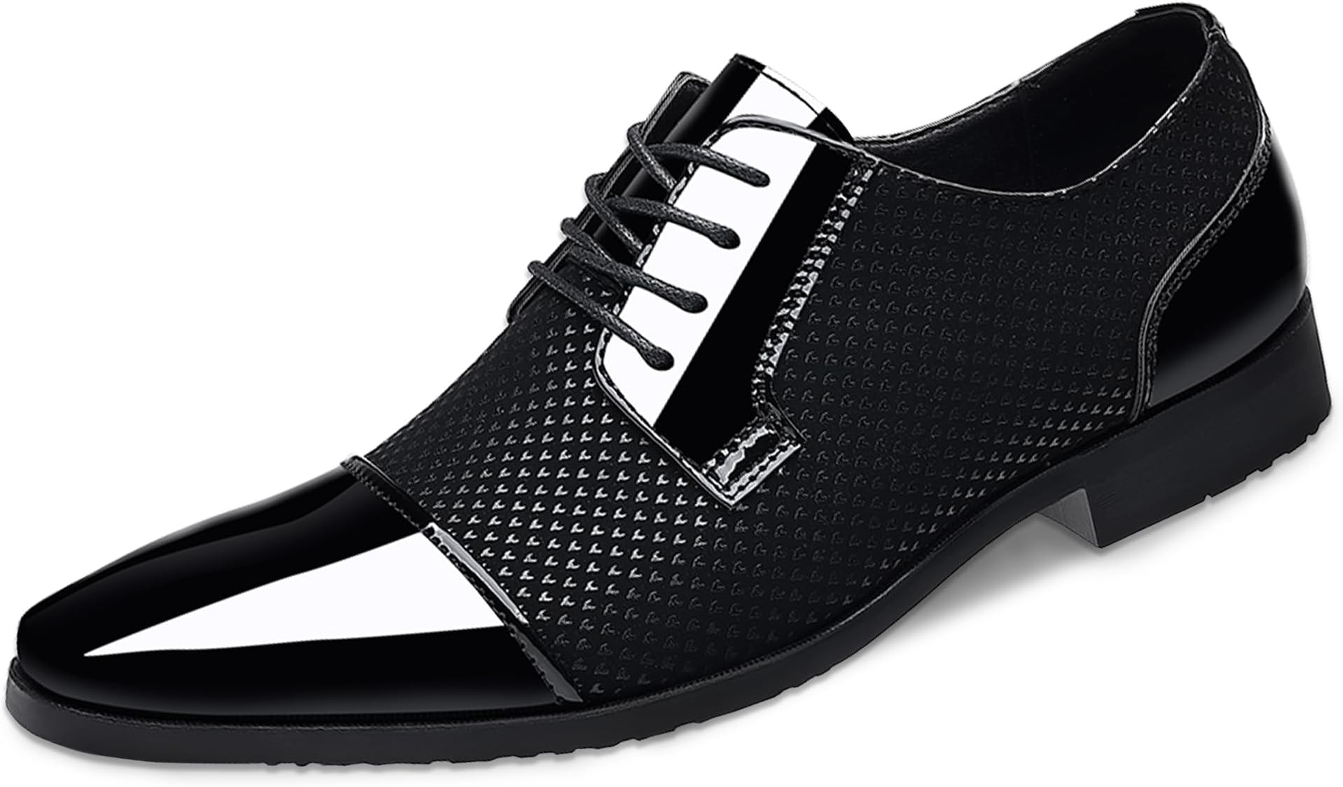 Men's Dress Shoes Casual Oxford Lace-up Shoes Business Formal Shoes Cap Toe Fashion Shoes