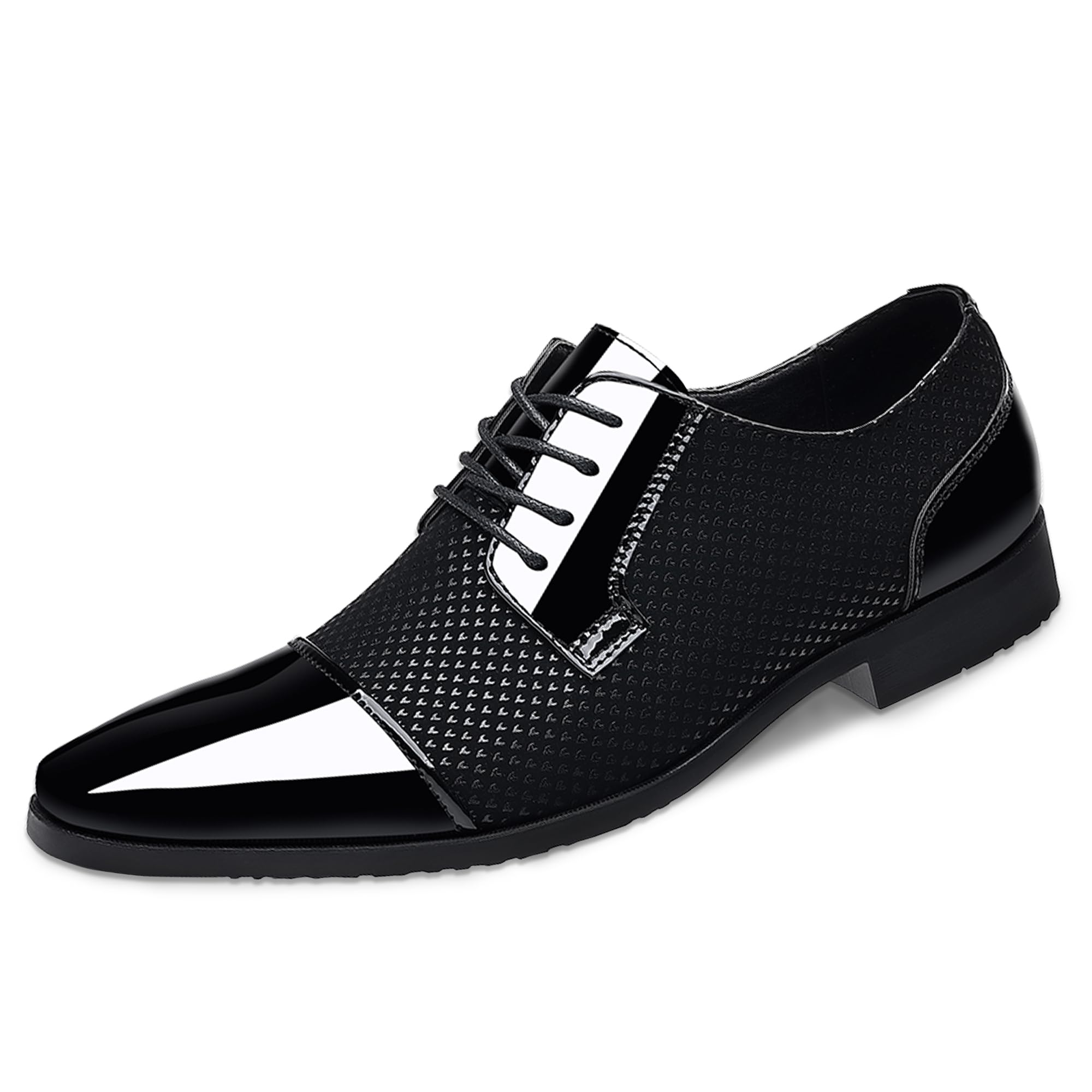 Men's Dress Shoes Casual Oxford Lace-up Shoes Business Formal Shoes Cap Toe Fashion Shoes